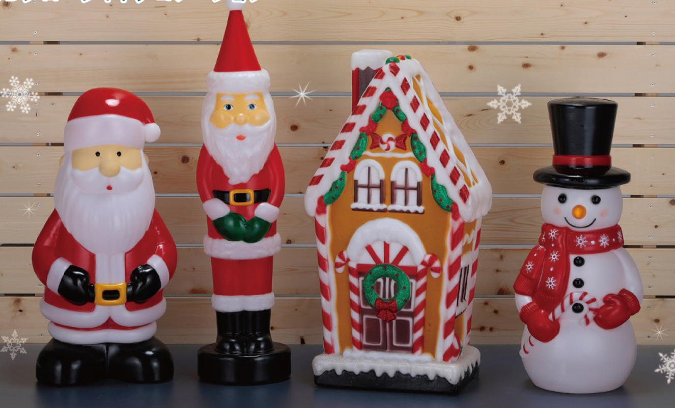 PE圣诞老人/雪人/房子吹塑模具装饰