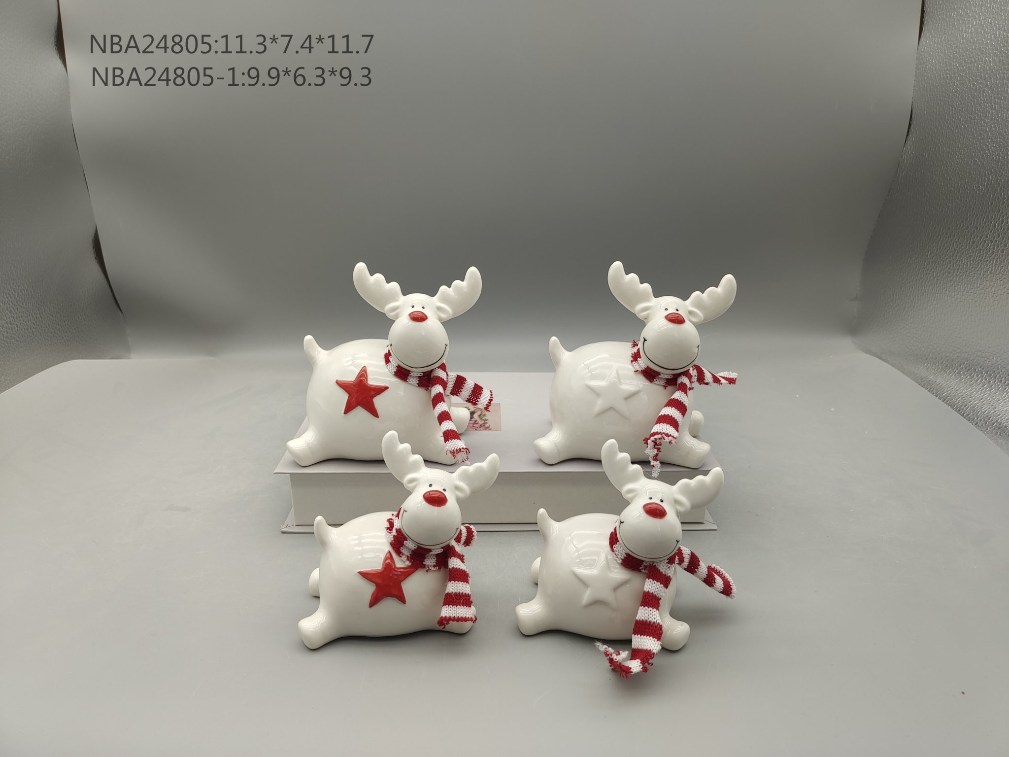 瓷跳驯鹿配围巾 - 26