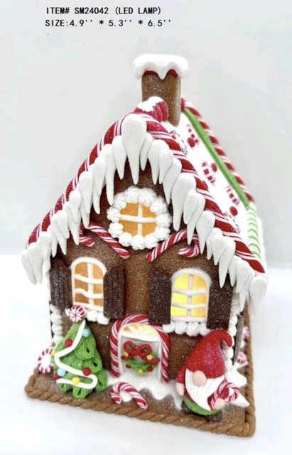 黏土造型小圣诞老人站在房子前面 - 20