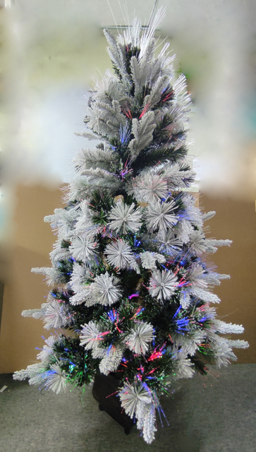 圣诞绿色光纤树+植绒