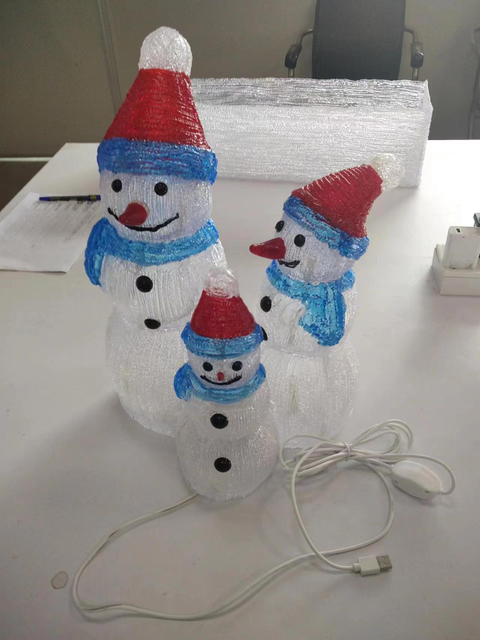 3pcs用旋转基座旋转雪人