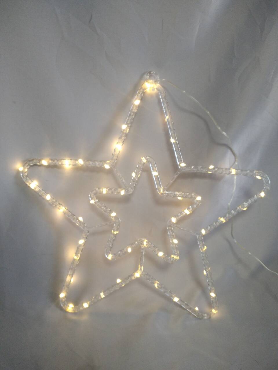 星形60升温暖的白色LED弦乐灯带柔性铜线 - 透明8模式USB连接器，非常适合节日/装饰照明