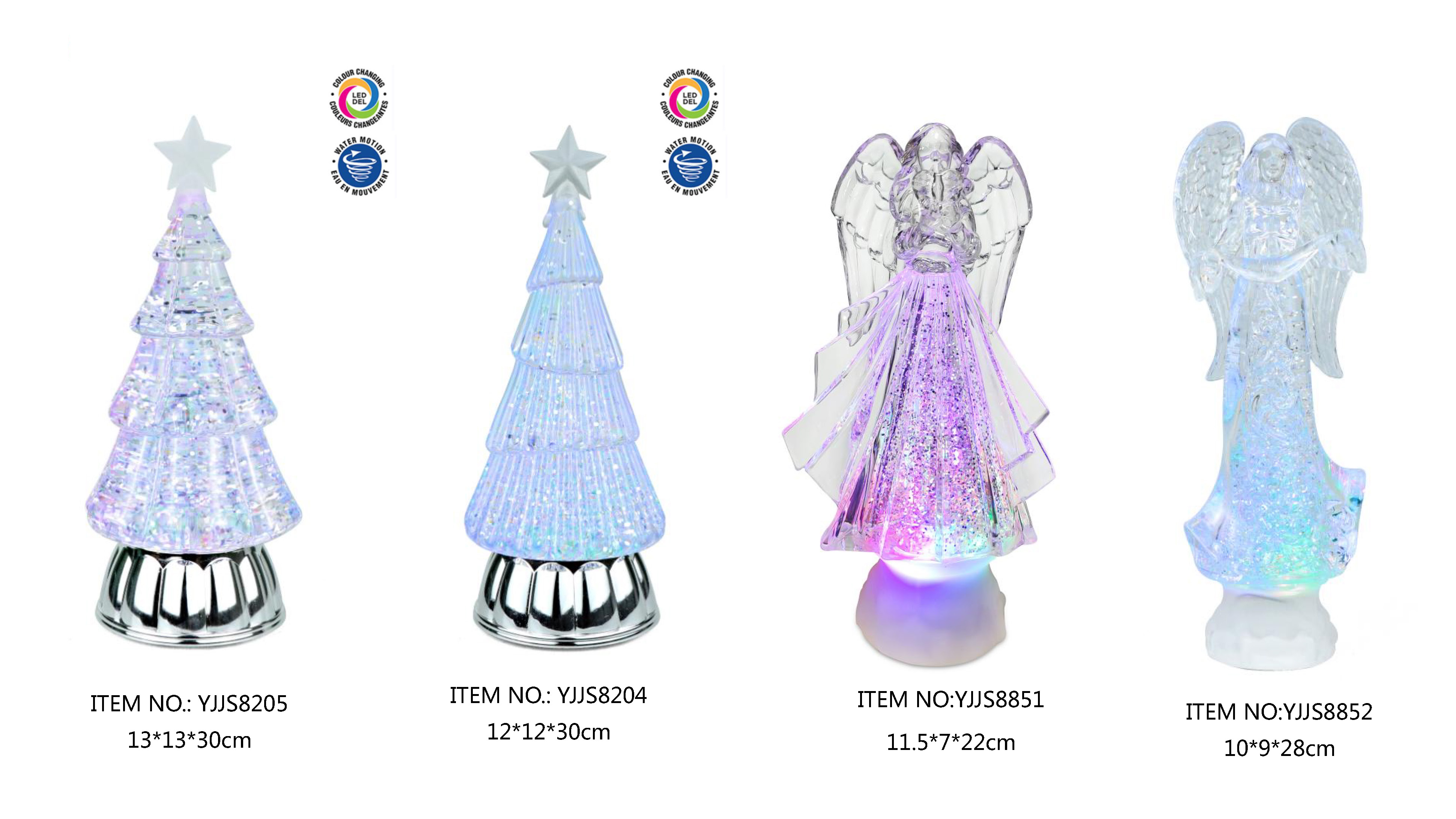 丙烯酸RGB水晶灯圣诞树/天使SJ -25