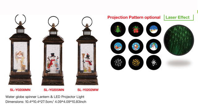 亚克力 提灯造型水灯 天使和驯鹿/雪人和儿童/雪人和小动物 SR - 54