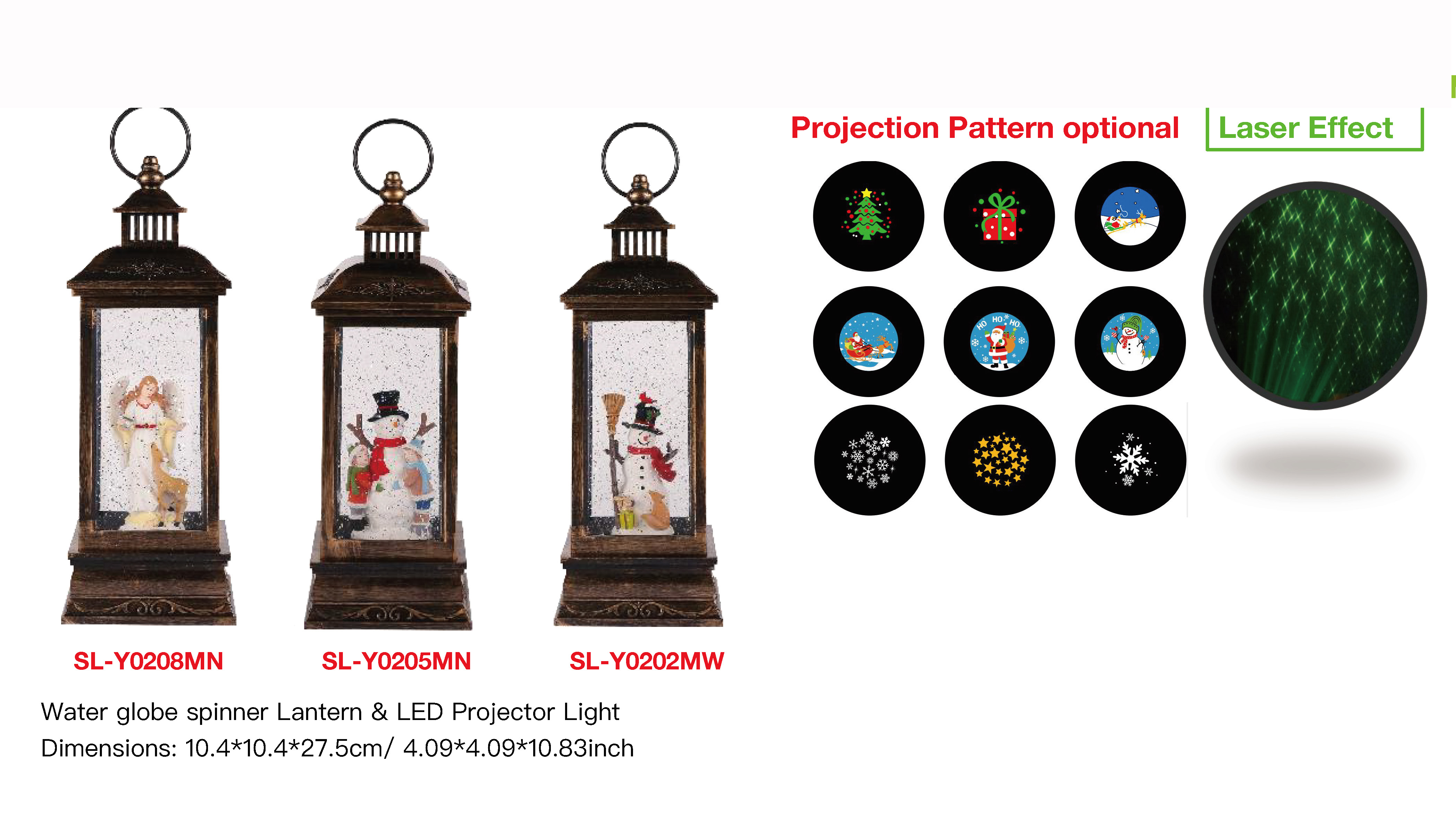 亚克力 提灯造型水灯 天使和驯鹿/雪人和儿童/雪人和小动物 SR - 54