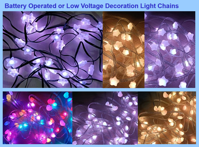 胶皮线灯串+壳壳（球/星星/心形）