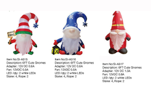 可爱侏儒充气 LED 灯