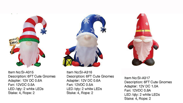 可爱侏儒充气 LED 灯