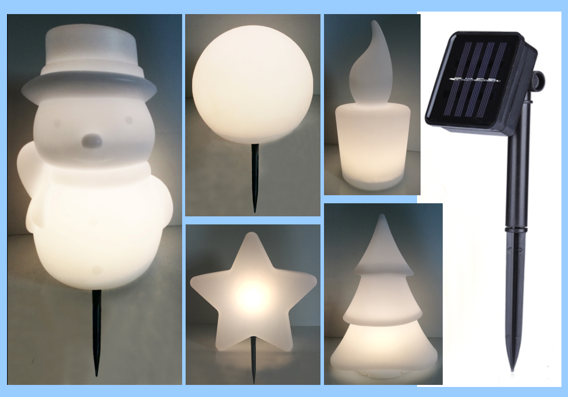 PE雪人/球/五角星/圣诞树/蜡烛吹塑装饰灯