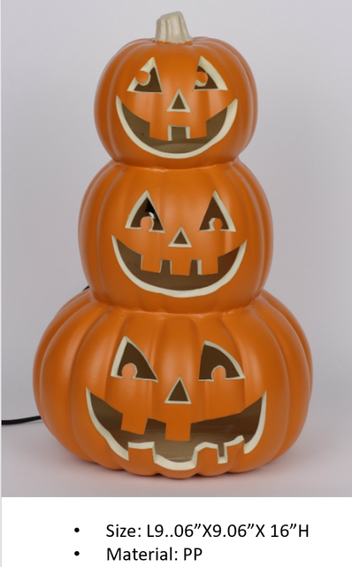 PP 橙色3颗-南瓜造型灯 