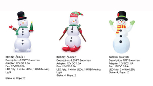 雪人充气RGB摇头灯