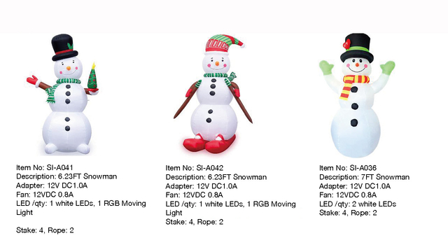 雪人充气RGB摇头灯