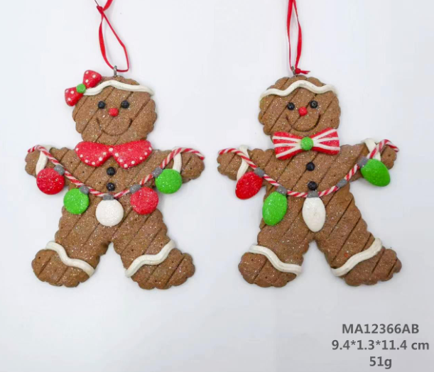 黏土造型姜饼人男孩和女孩 - 44