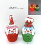 黏土造型 杯子里的雪人 暖白灯光 - 5