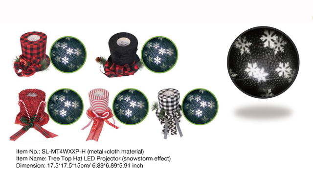 室内装饰树顶帽LED投影仪（暴风雪效果） - 43