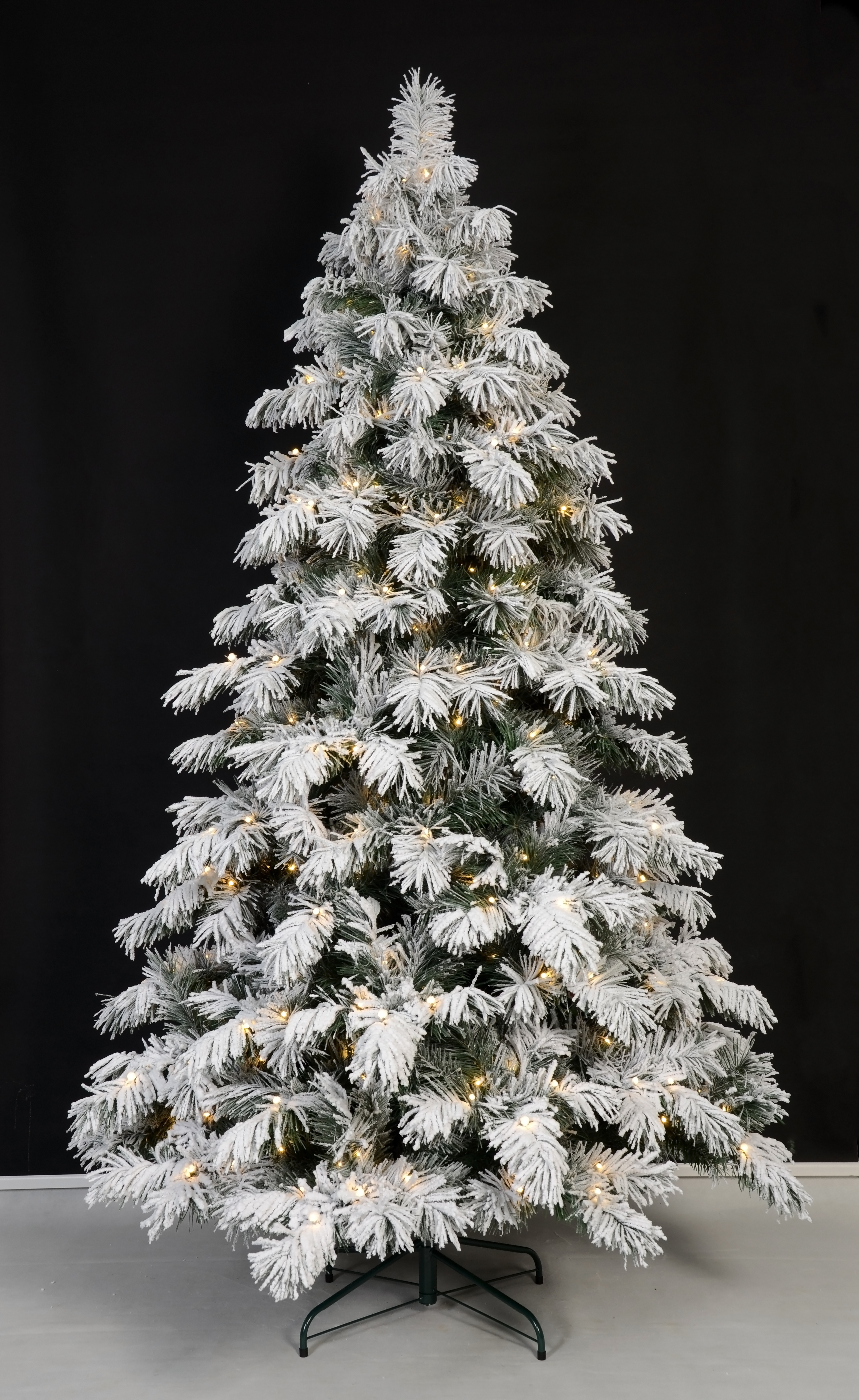 普通圣诞绿+植绒带灯串