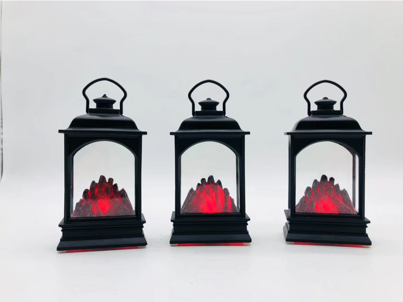 丙烯酸灯笼形燃烧木炭小