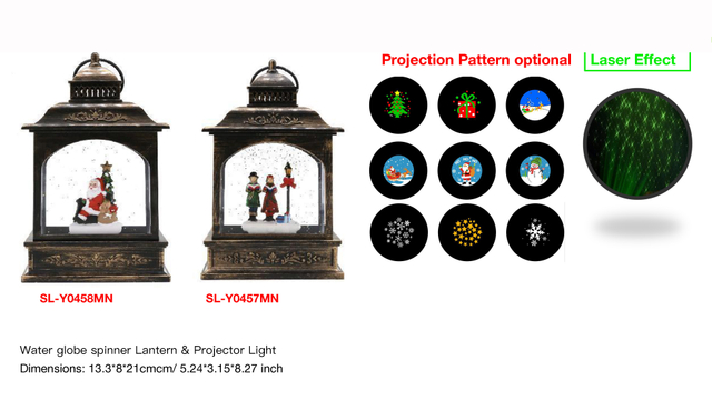 亚克力 提灯造型水灯 LED投影灯 圣诞老人/合唱团 SR - 41