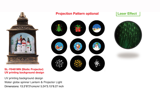 亚克力 提灯造型水灯 投影灯 雪人唱诗班 SR - 27