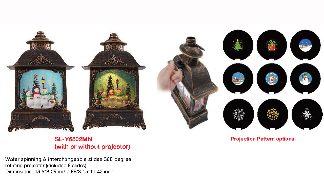 亚克力 提灯造型水灯 360度可视 雪人唱诗班 SR - 2