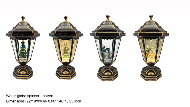 丙烯酸路灯形状水灯笼圣诞树/雪人家庭SR-87