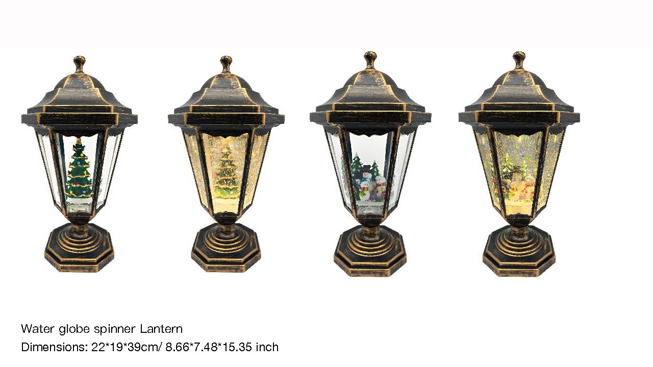 丙烯酸路灯形状水灯笼圣诞树/雪人家庭SR-87