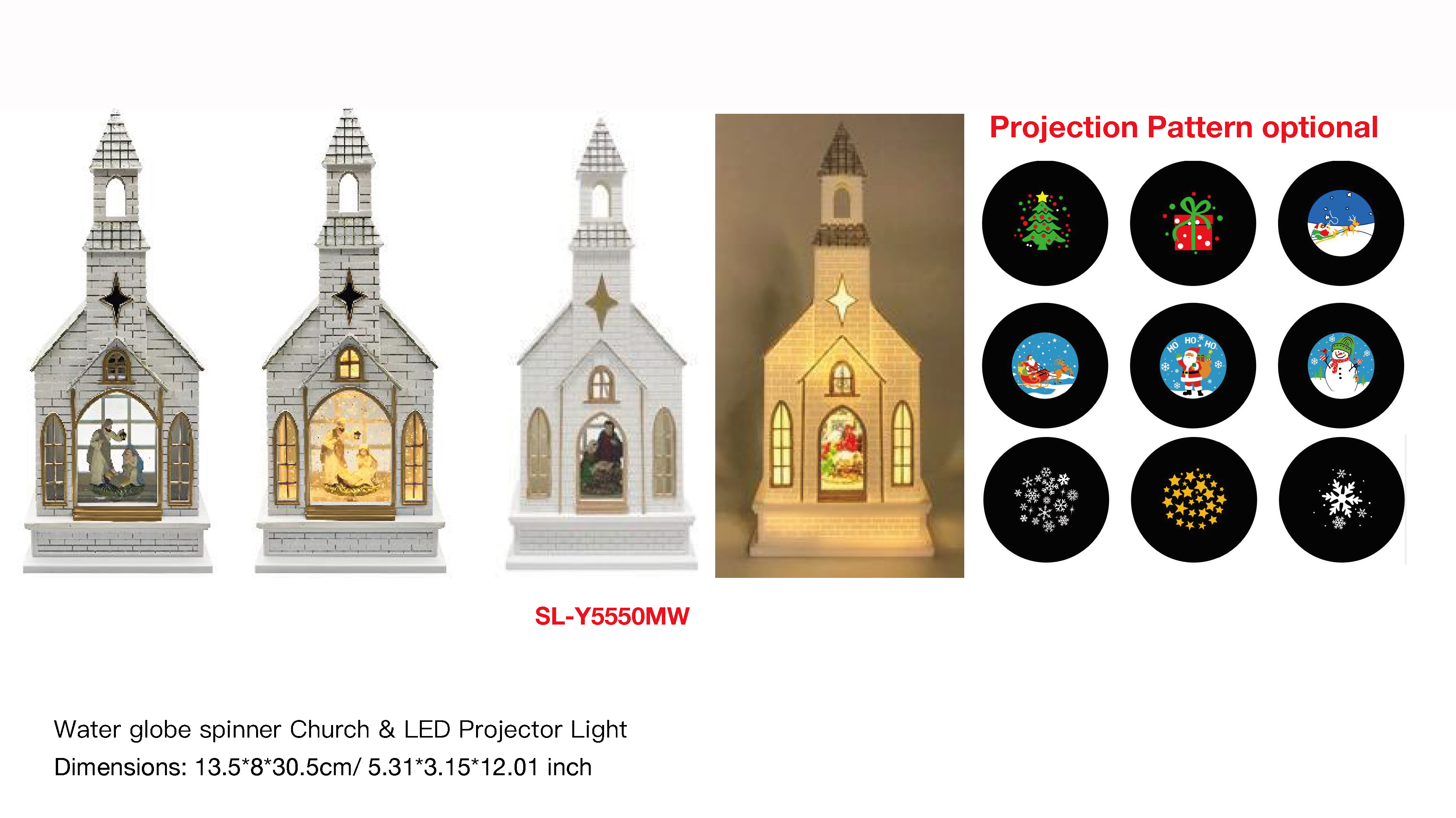 亚克力 教堂造型水灯 LED 投影灯 圣母玛利亚 SR - 61