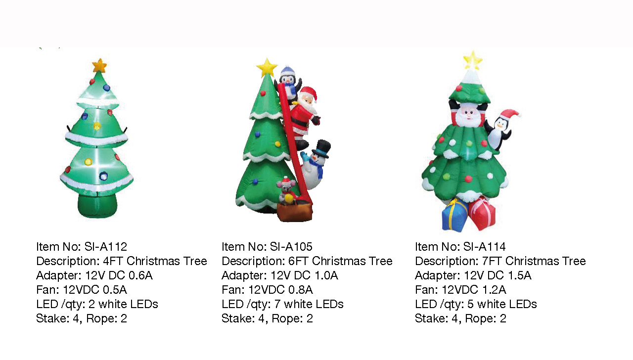 4,6,7英尺圣诞树充气灯