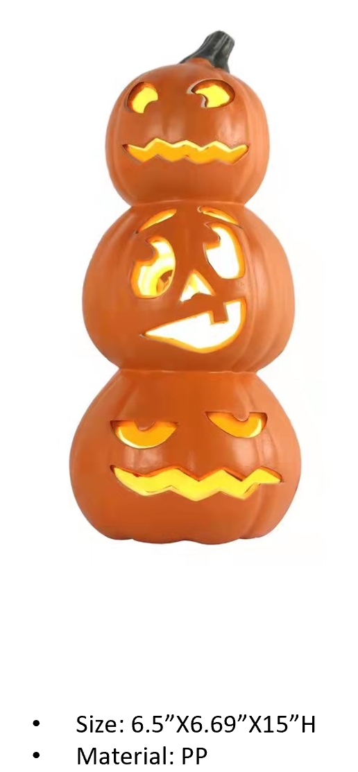 PP 橙色3颗-南瓜造型灯 
