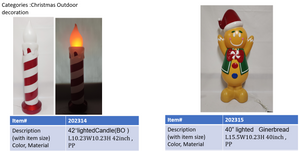 PE吹塑蜡烛/雪人模具装饰