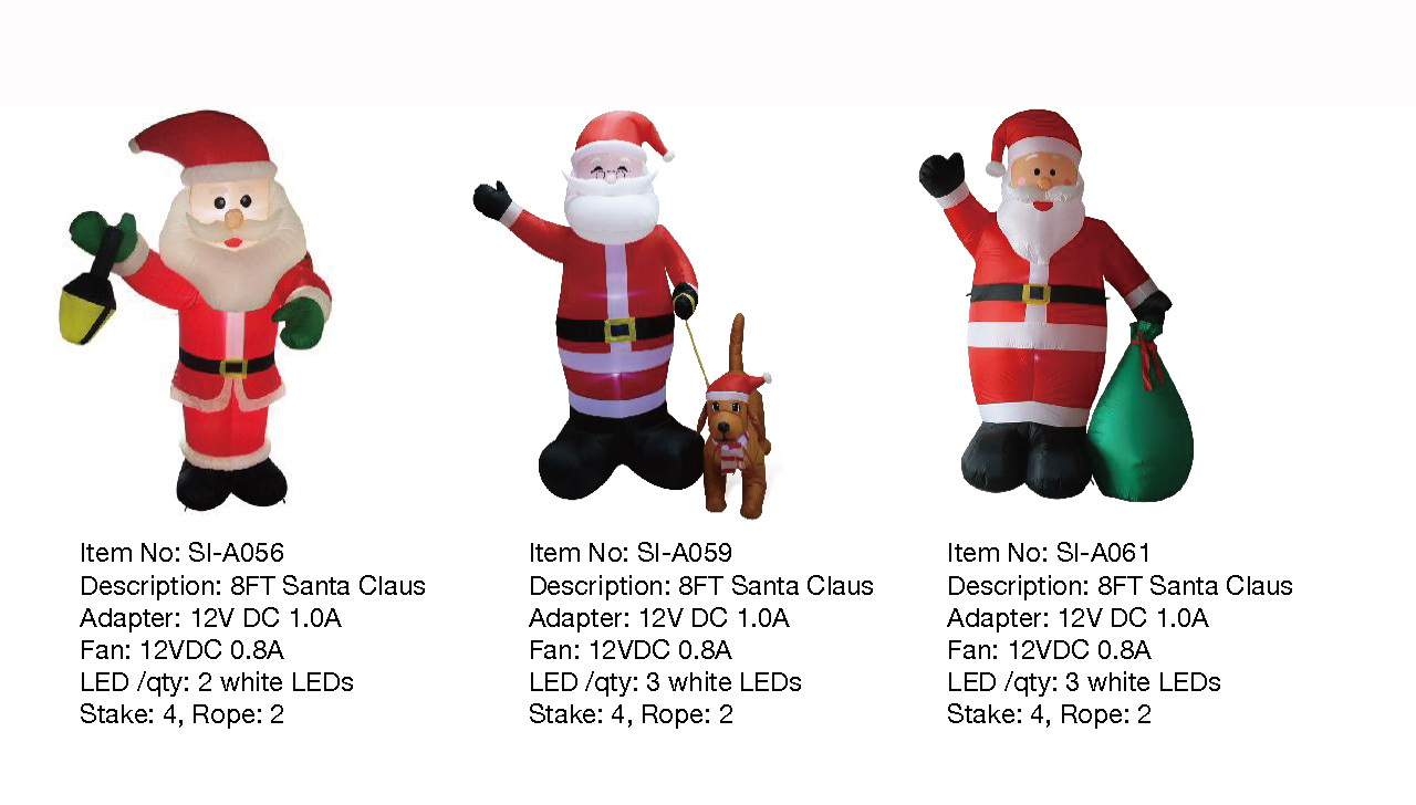 8英尺圣诞老人充气灯