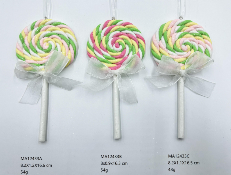 带丝带的黏土造型棒棒糖 - 39