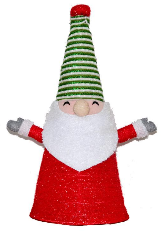 包布可伸缩尖顶帽子圣诞老人可折叠灯