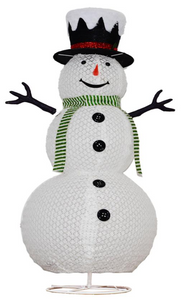 包布伸缩雪人可折叠灯