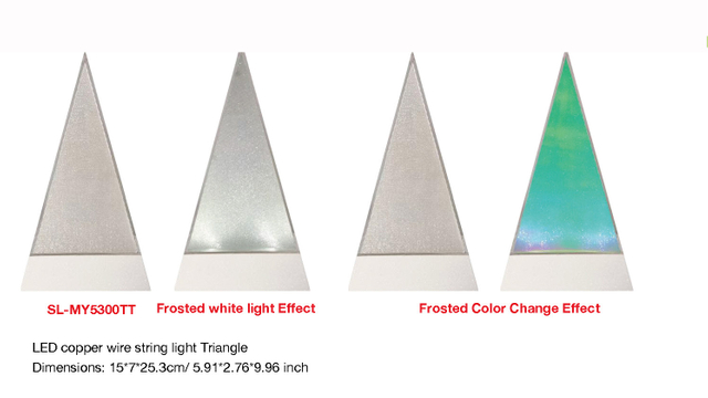 室内装饰 LED 铜线灯串 三角形- 18