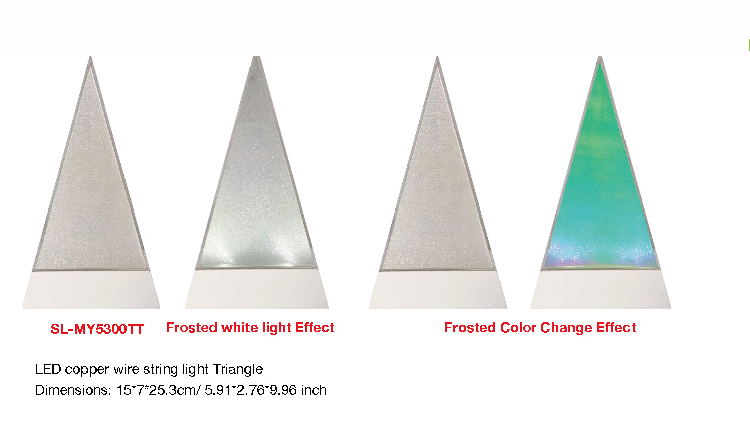室内装饰 LED 铜线灯串 三角形- 18