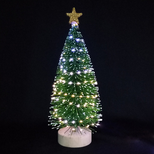 圣诞绿色迷你树+闪光顶星