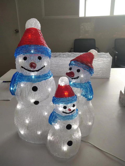 3pcs用旋转基座旋转雪人