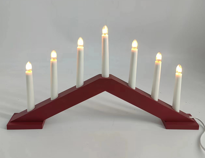 7 LED木制蜡烛桥灯 2
