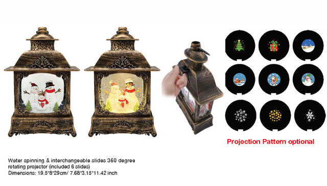 亚克力 提灯造型水灯 360 度可视 雪人家庭SR - 3