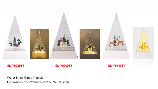 丙烯酸三角形水灯笼雪人/驯鹿SR -115