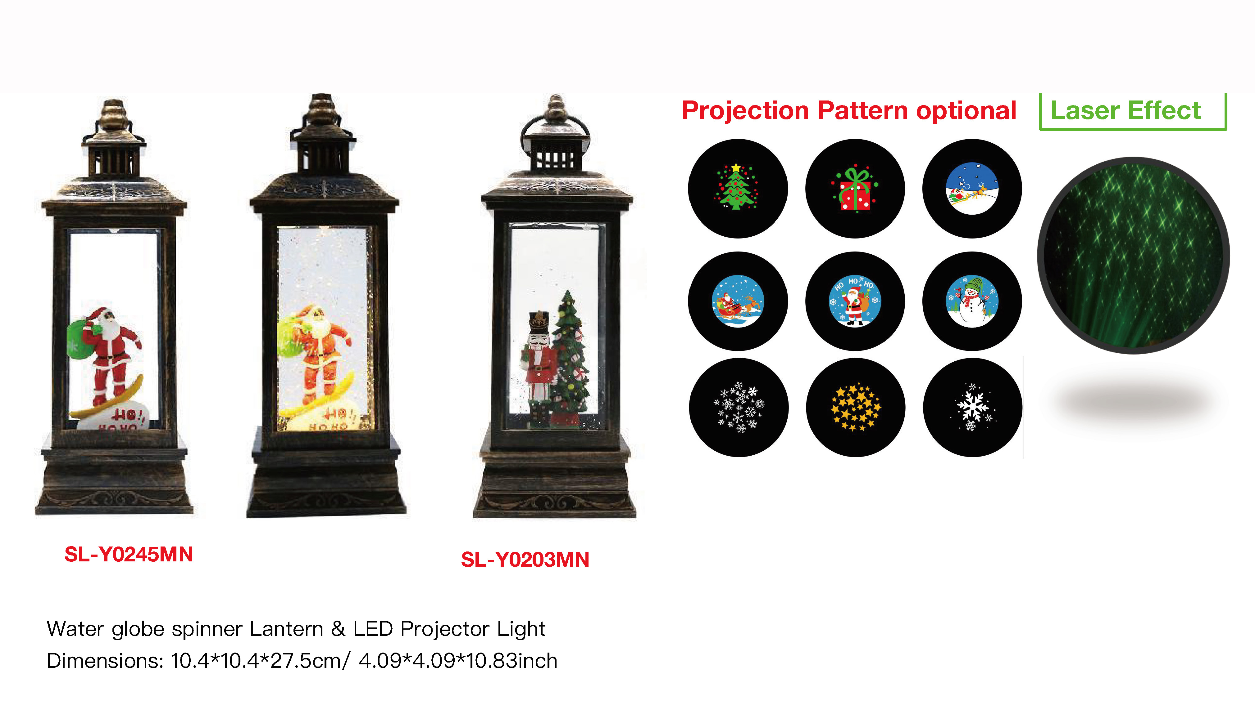 亚克力 提灯造型水灯 LED 投影灯 圣诞老人/士兵 SR - 53