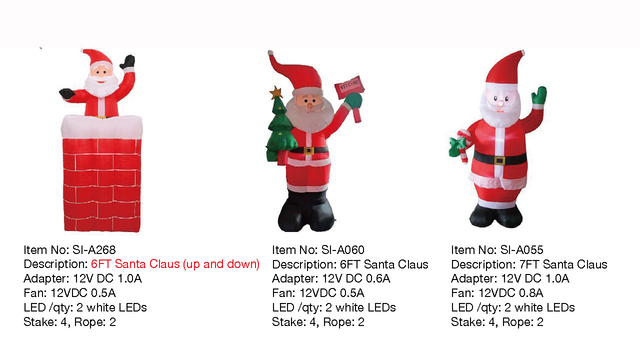6.7 英尺圣诞老人充气灯