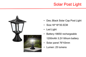 太阳能 LED 灯柱灯和迷你灯笼灯