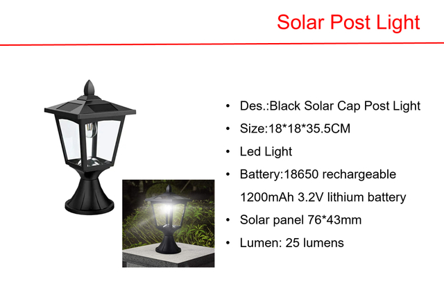 太阳能 LED 灯柱灯和迷你灯笼灯