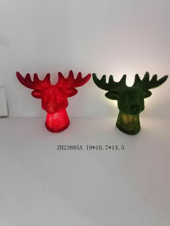 陶瓷绿色和红色驯鹿灯 - 18