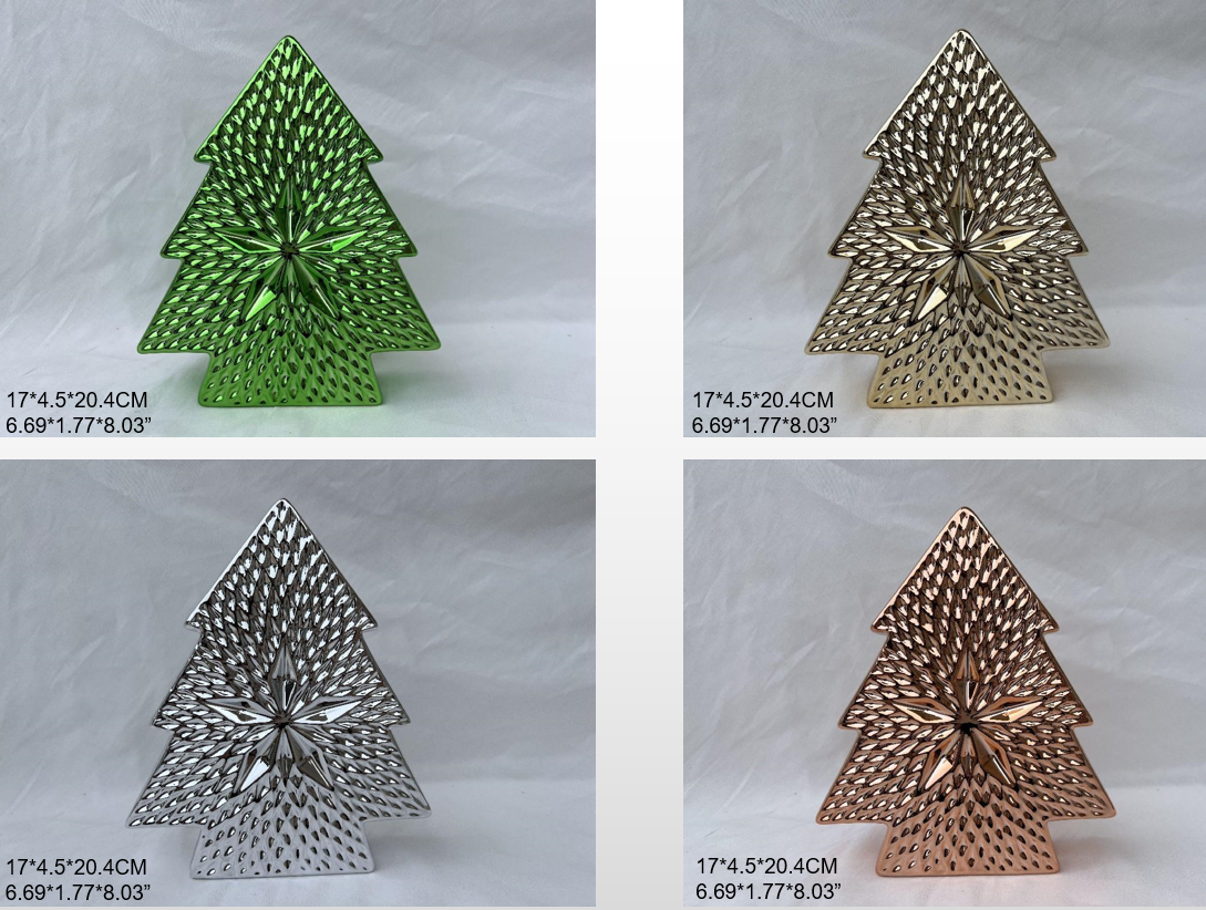 左手有星星的瓷质小圣诞老人 - 5