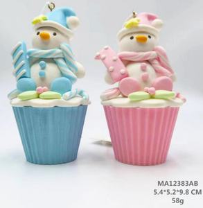 黏土造型糖果雪人蓝色/粉色 - 49