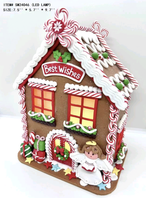 黏土造型 小房子造型灯 小天使 - 22