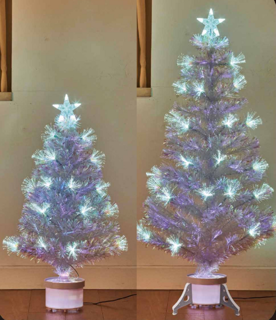 圣诞白色光纤树灯